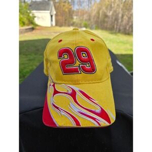 Chase Authentics NASCAR Kevin Harvick 29 Hat‎ Yellow Red Flame RCR Racing Cap